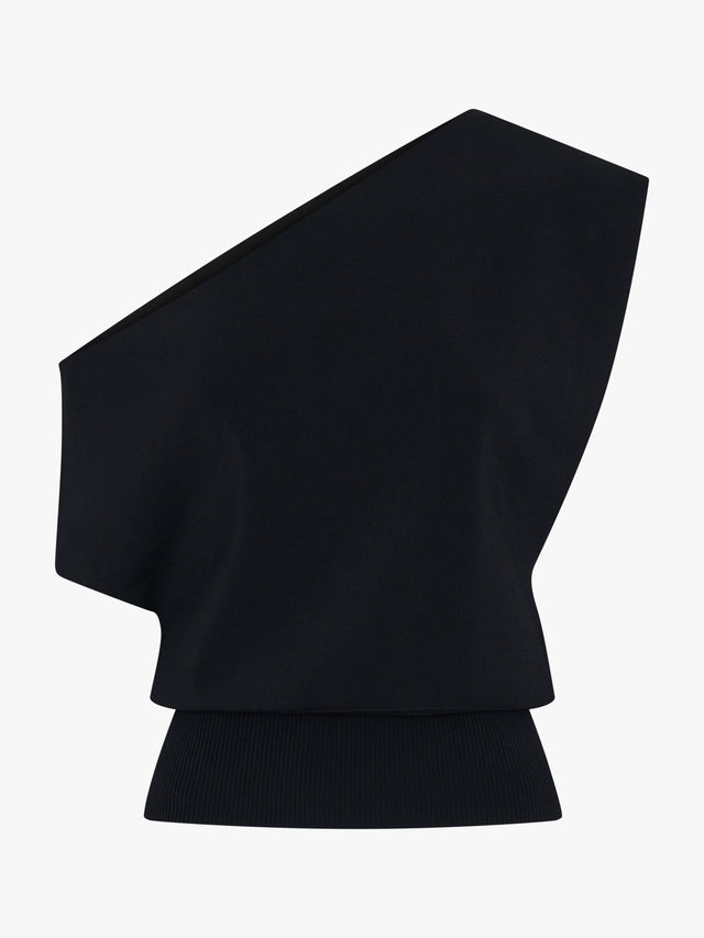Encased Nature Resin Knit Shoulder Top