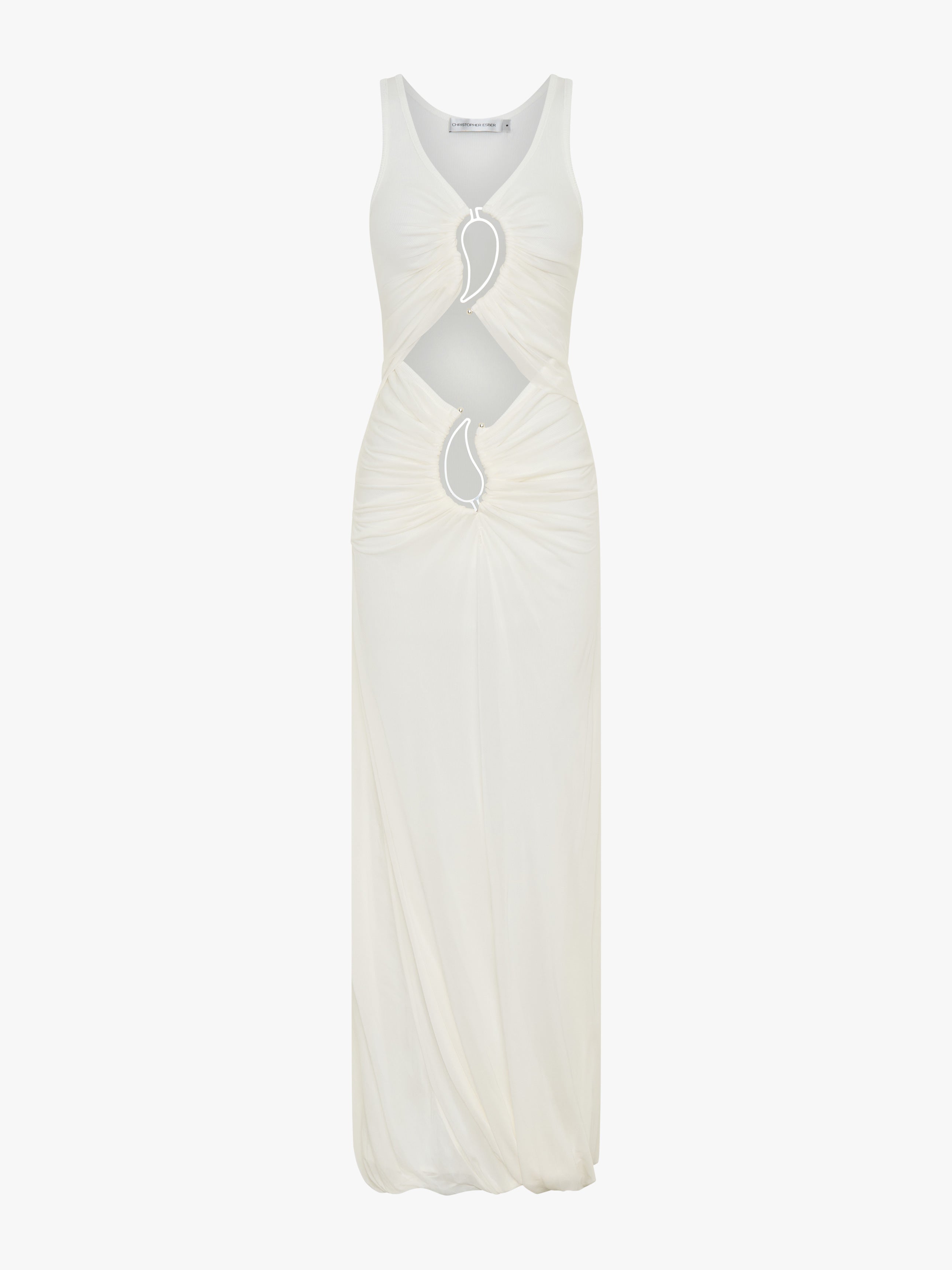 Paisley Overlay Disconnect Encased Dress