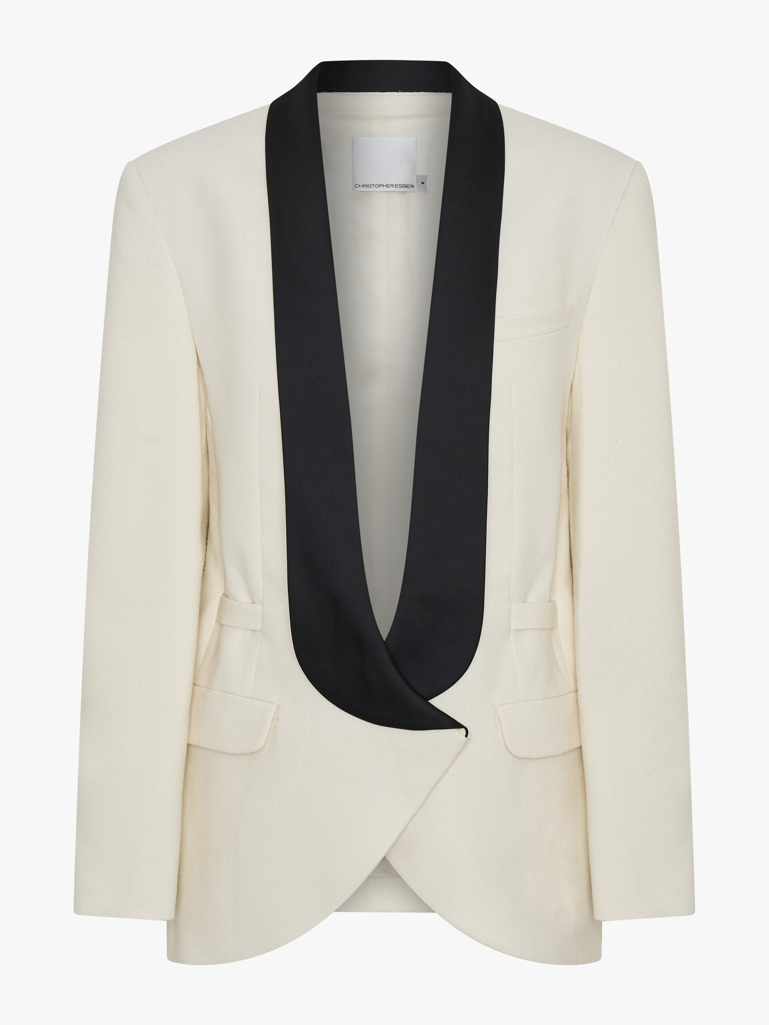 Tuxedo Contrast Silk Blazer