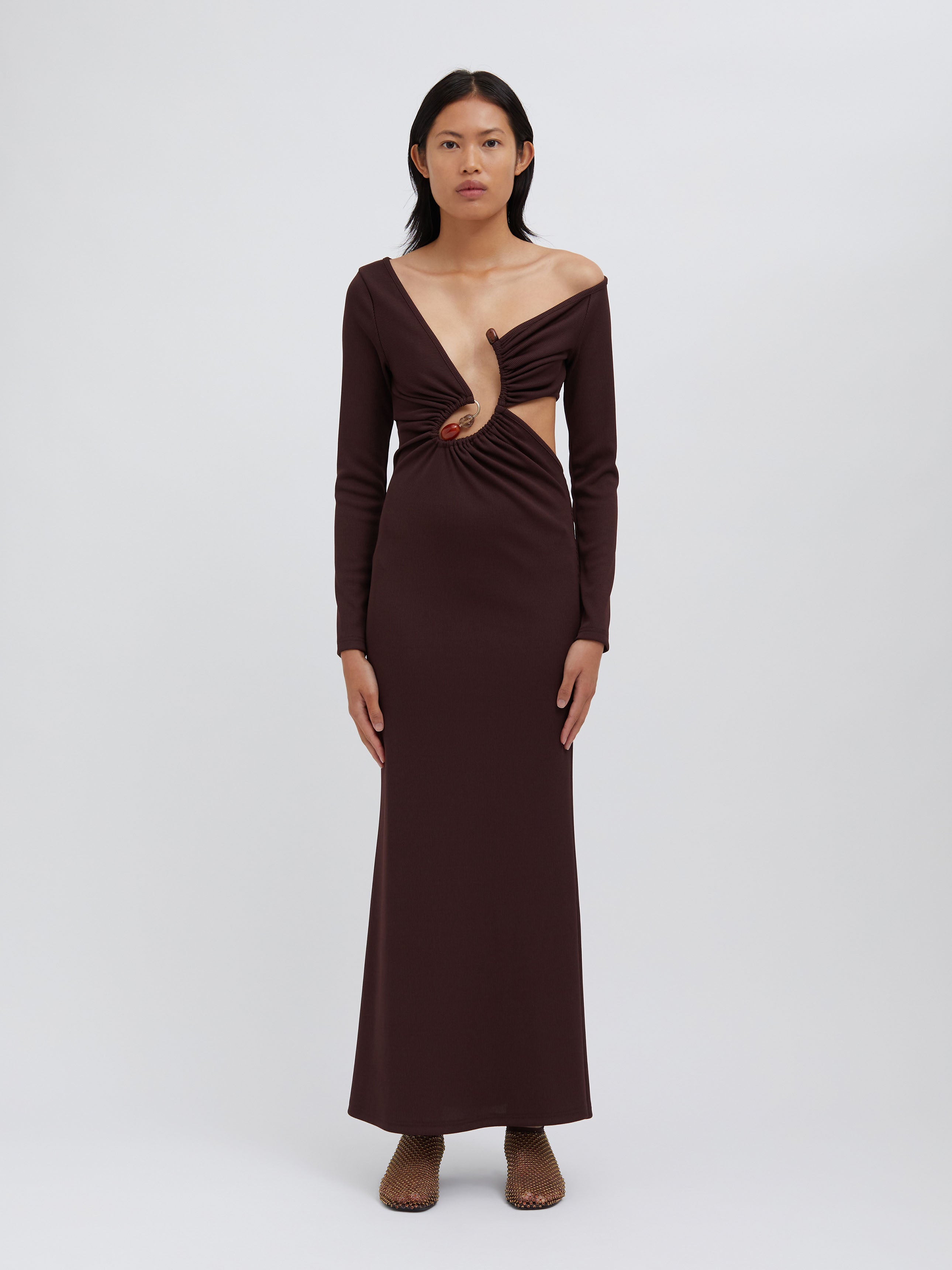Christopher Esber | Spiral Crystal Long Sleeve Dress