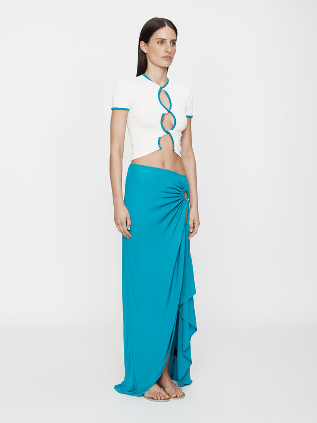 Ruched Crescent Skirt