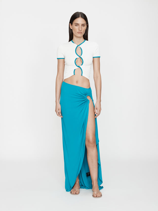 Ruched Crescent Skirt