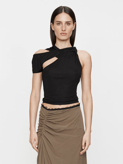 Wrapped Drape Rib Tank