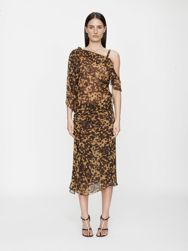 Roule Trimmed Silk Drape Top