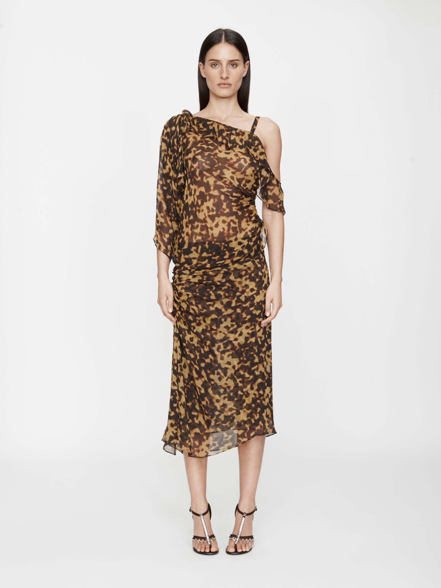 Roule Trimmed Silk Drape Top