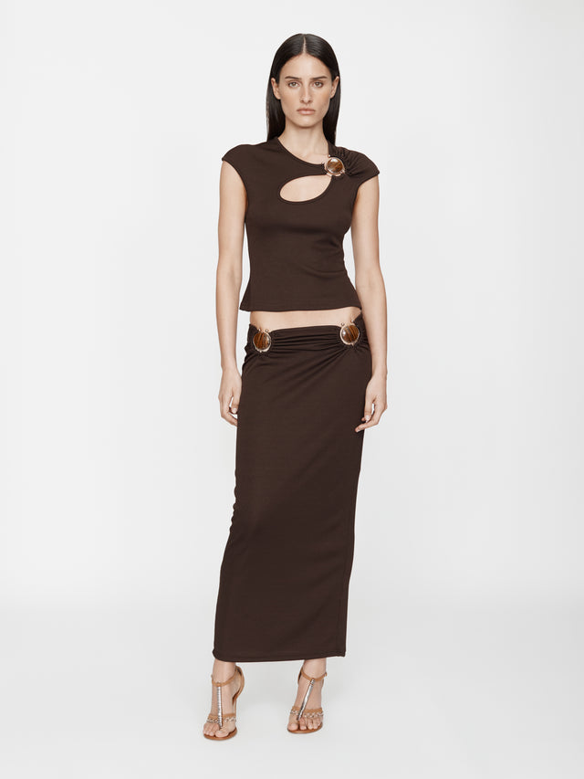 Mineral Stone Ruched Skirt
