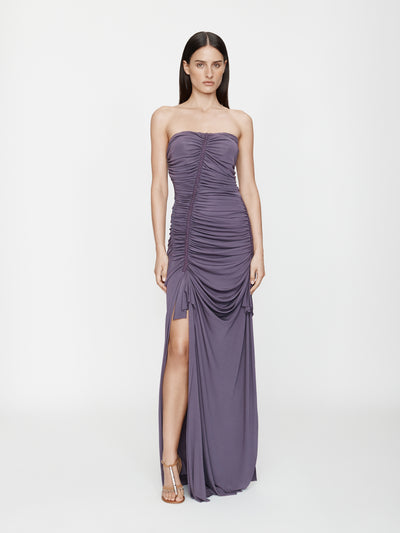 Shibari Jersey Ruche Strapless Dress