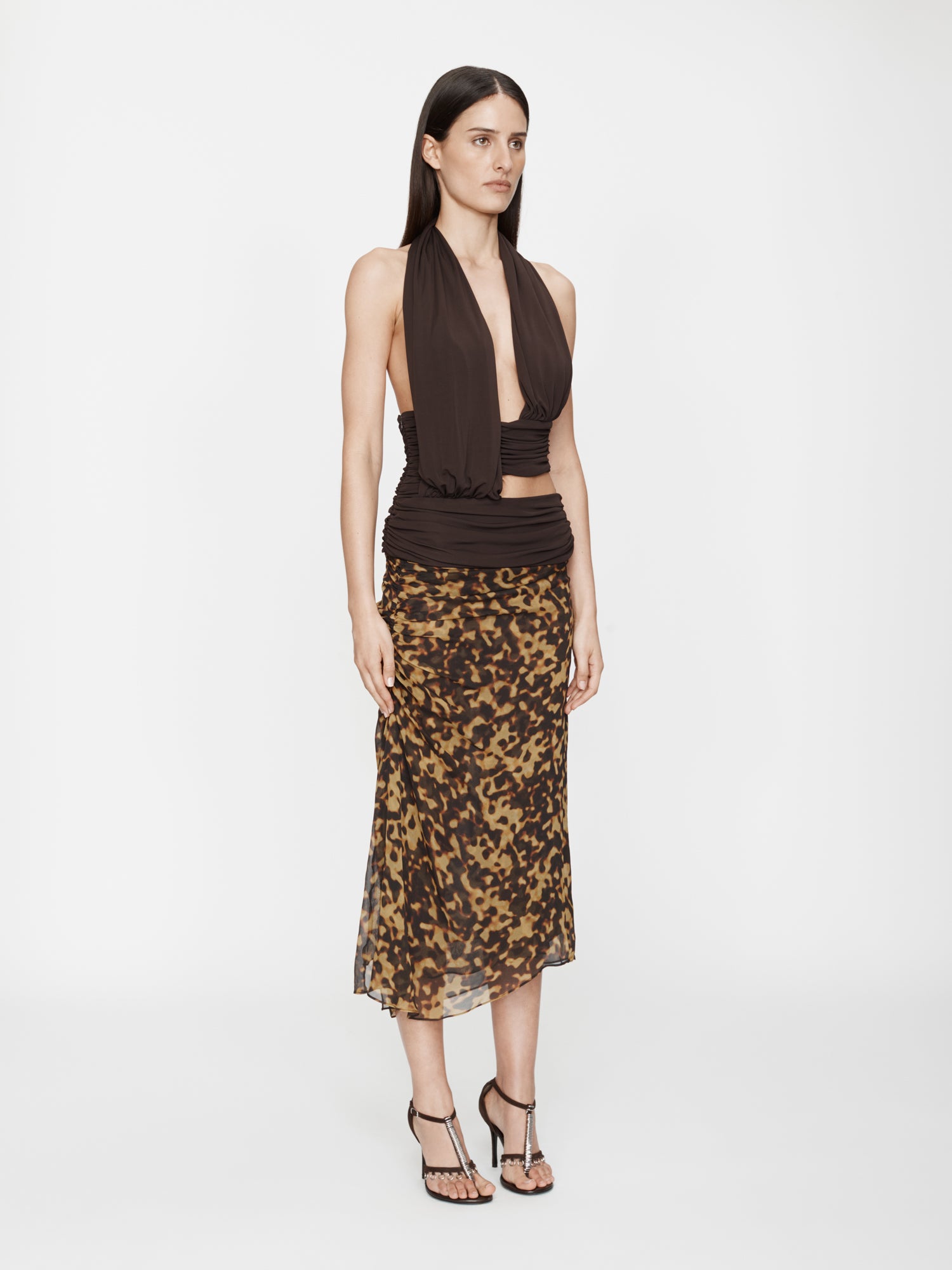 Draped Cummerbund Jersey Top