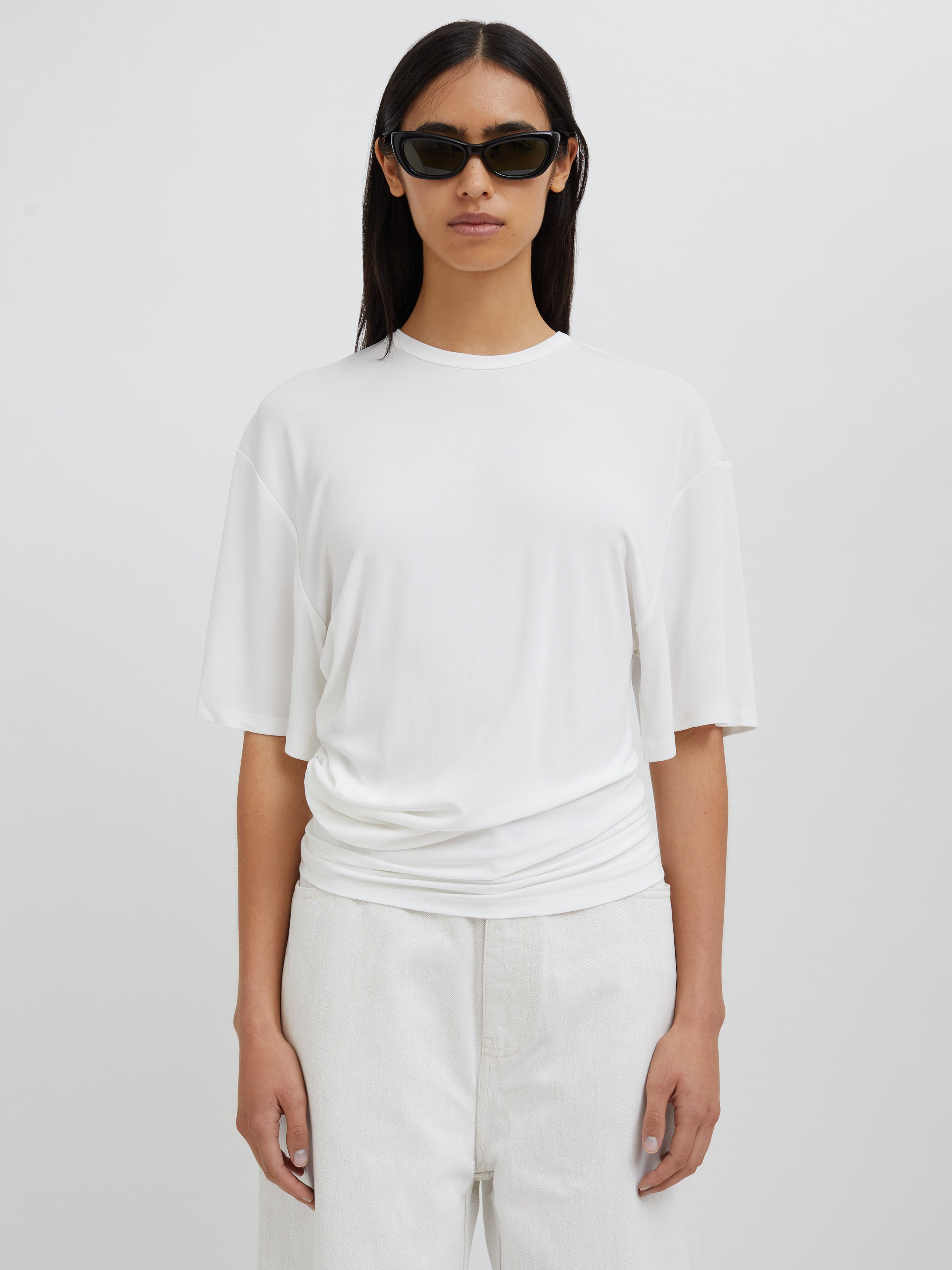 Side Cowl Waist Tee