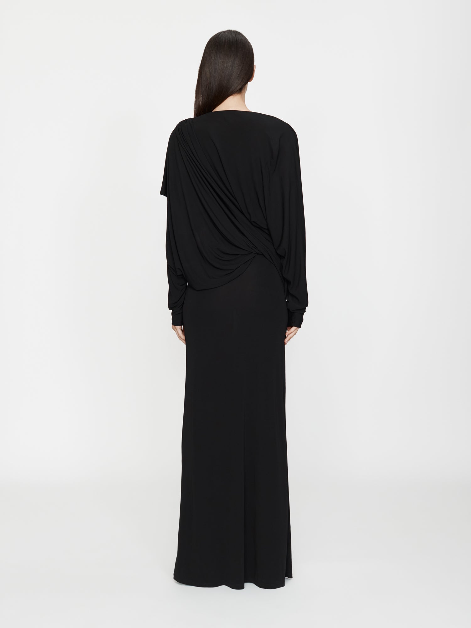 Encased Nature Resin Draped Jersey Dress