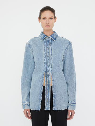 Denim Floating Tab Shirt