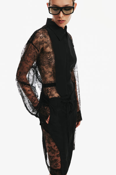 Lace Tux Shirt