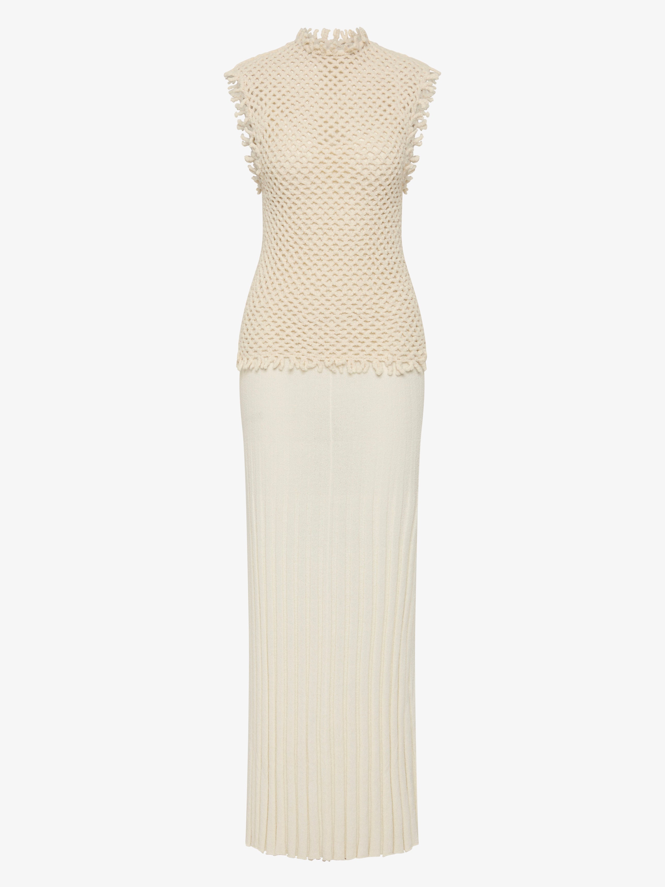 Lattice Knit Tank Dress