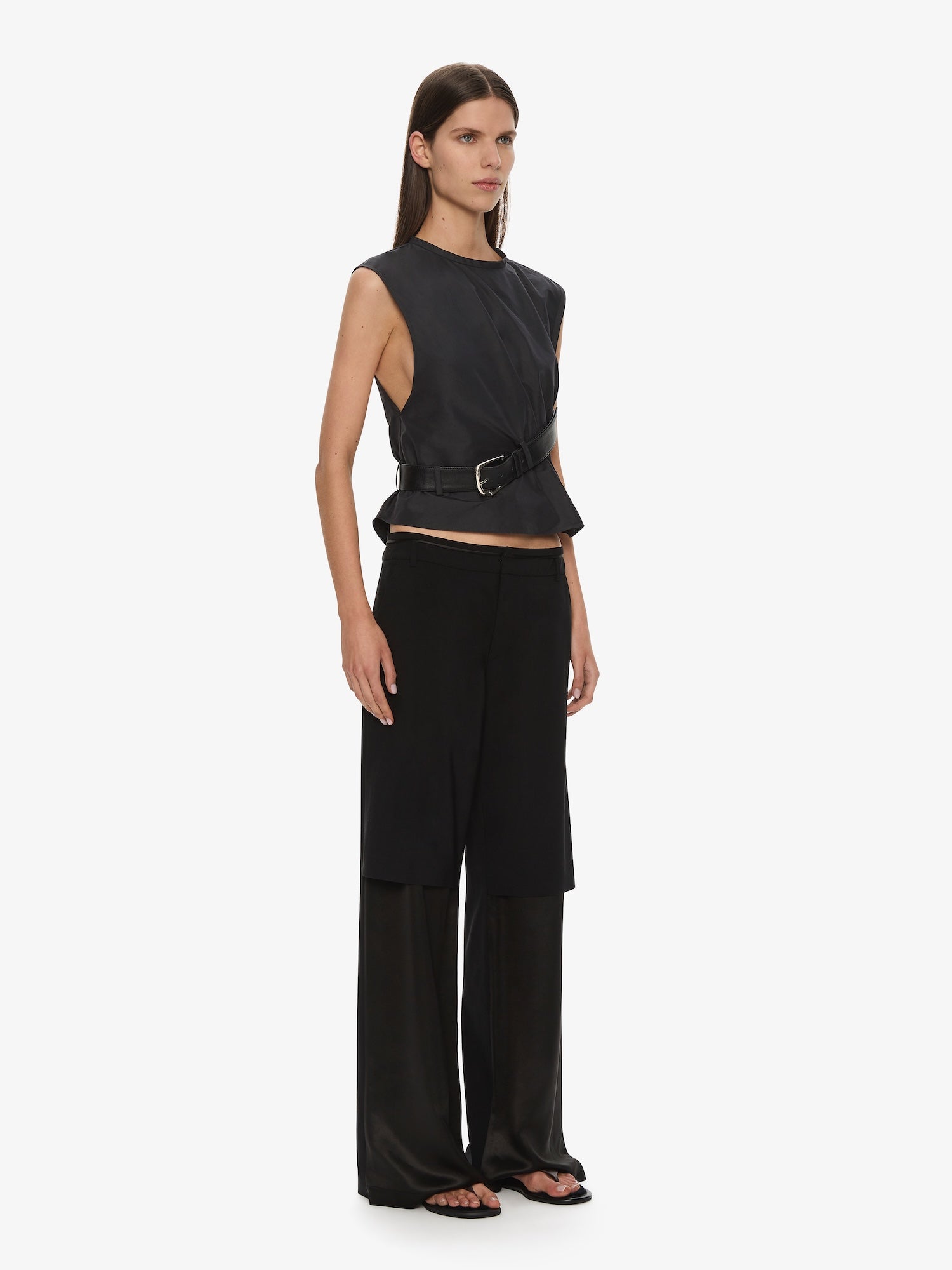 Locus Belted Taffeta Tank