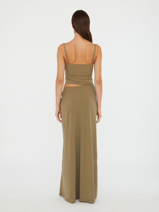 Ruched Orbit Split Dress