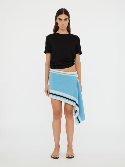 Straccio Knitted Extension Drape Mini Skirt