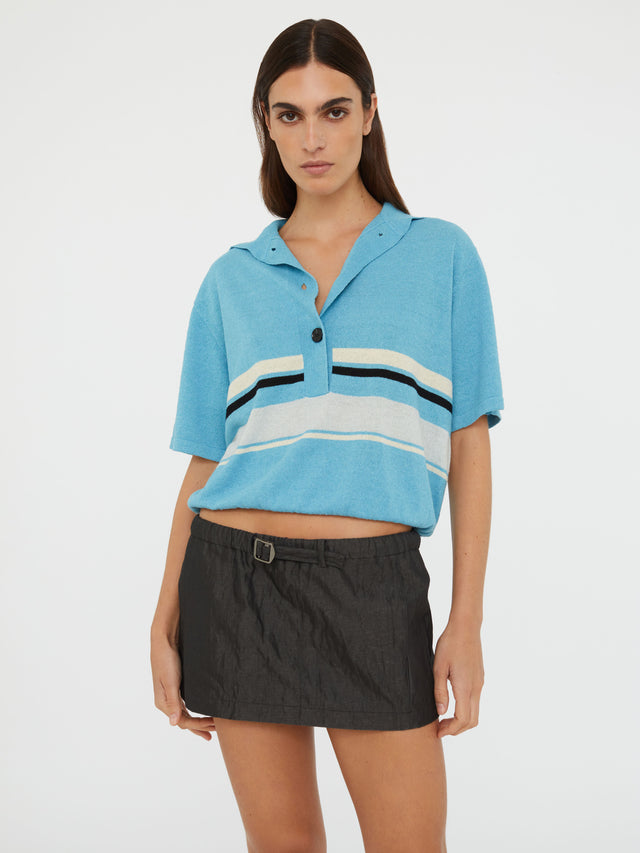 Crushed Belted Mini Skirt