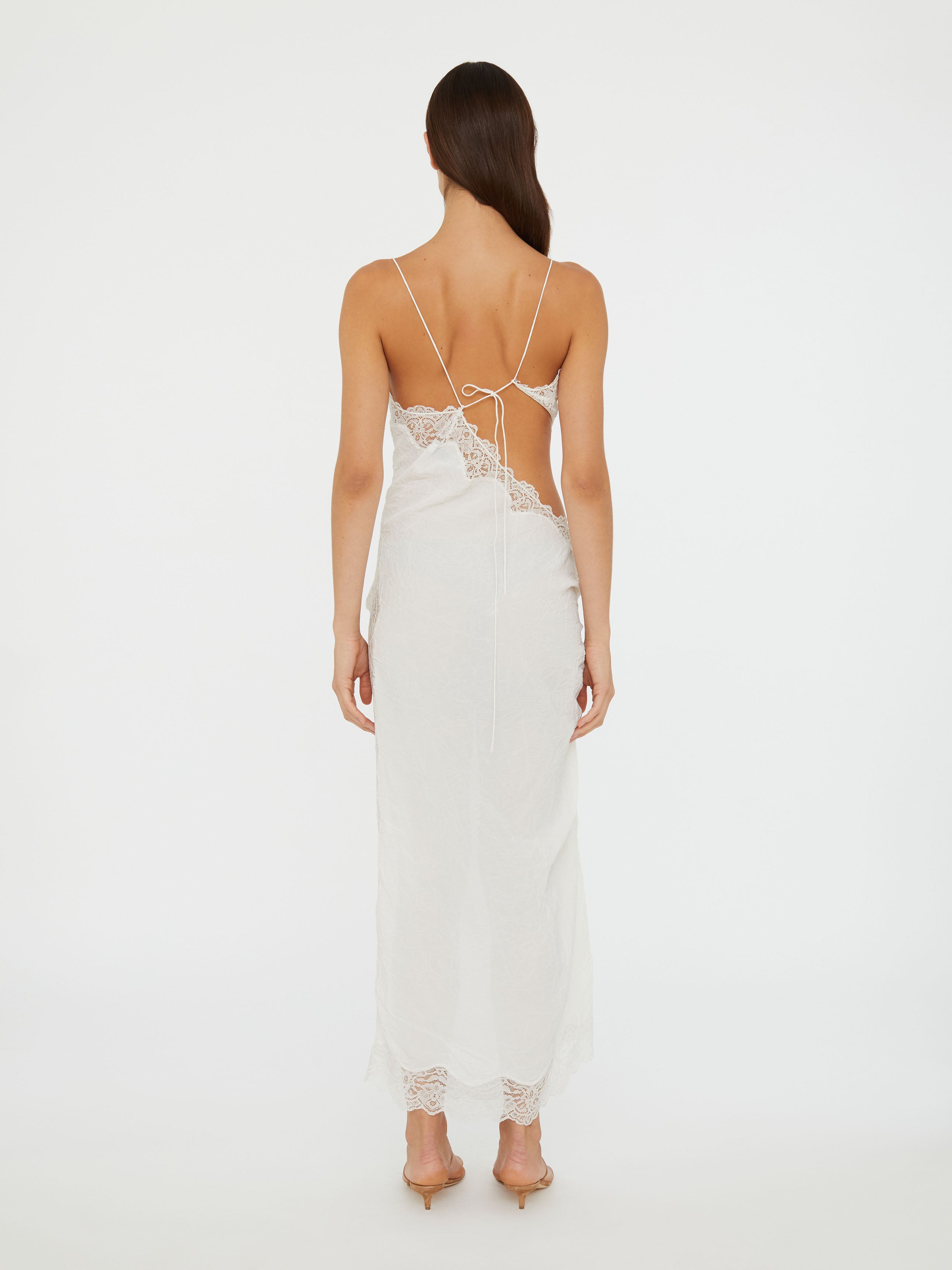 Crimped Lace Cami Dress