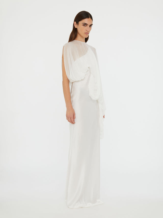 Cumulus Draped Sleeve Dress