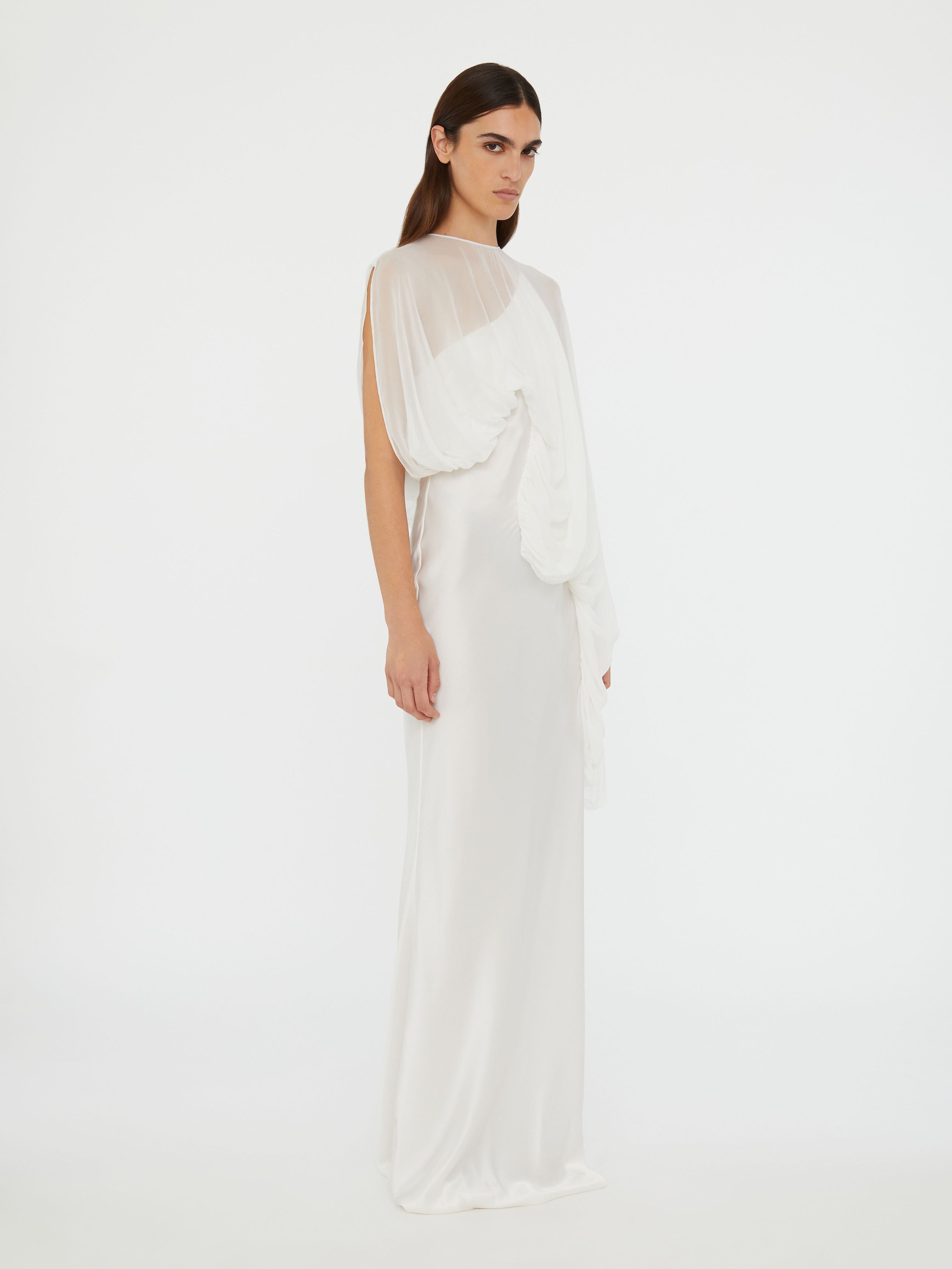 Cumulus Draped Sleeve Dress
