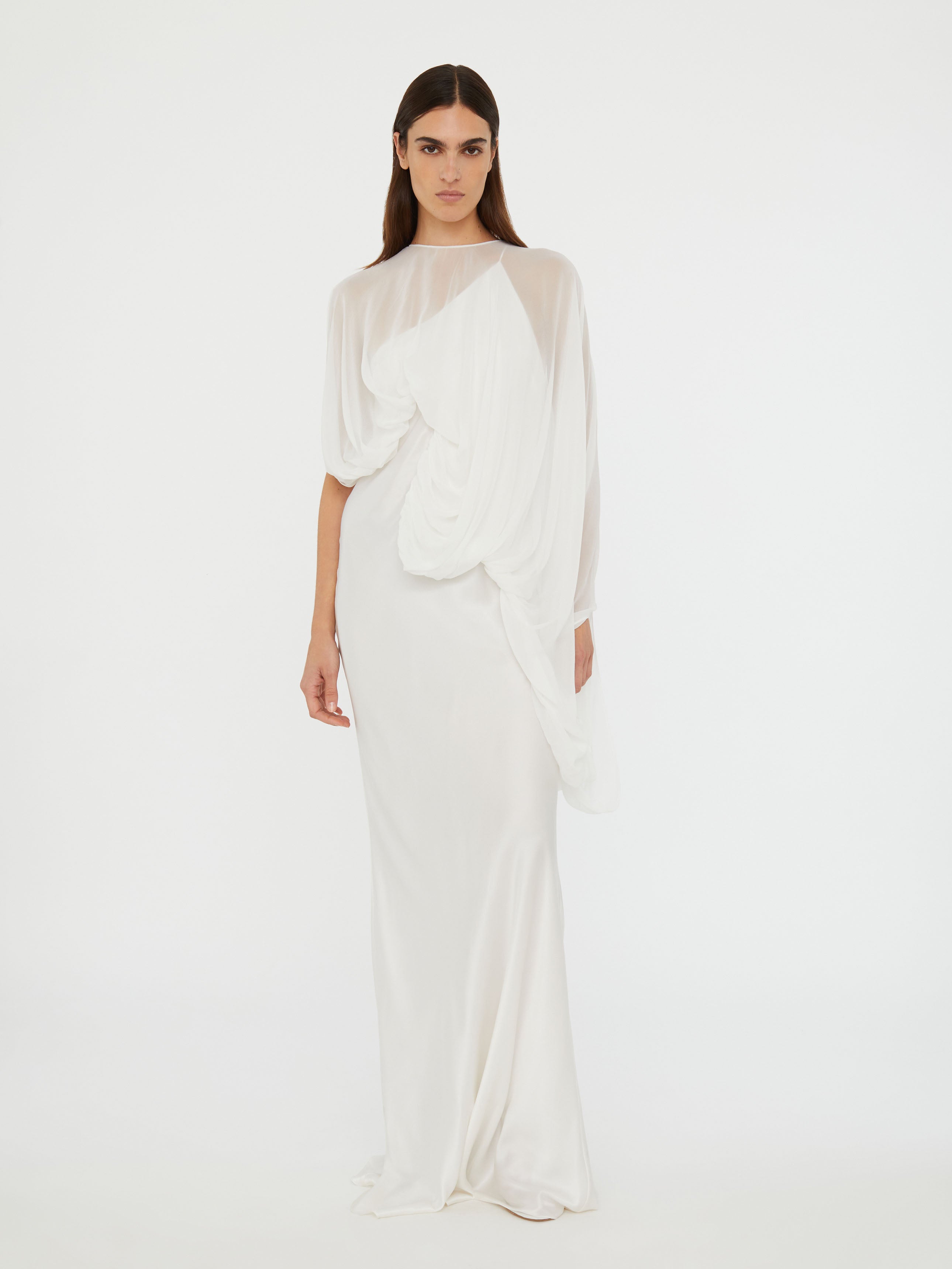 Cumulus Draped Sleeve Dress