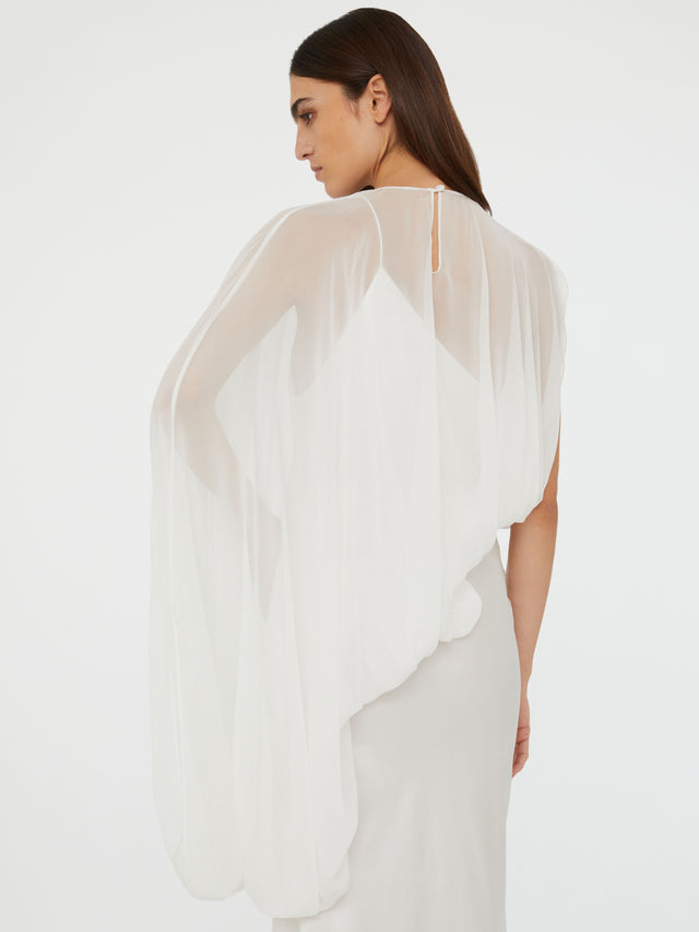 Cumulus Draped Sleeve Dress