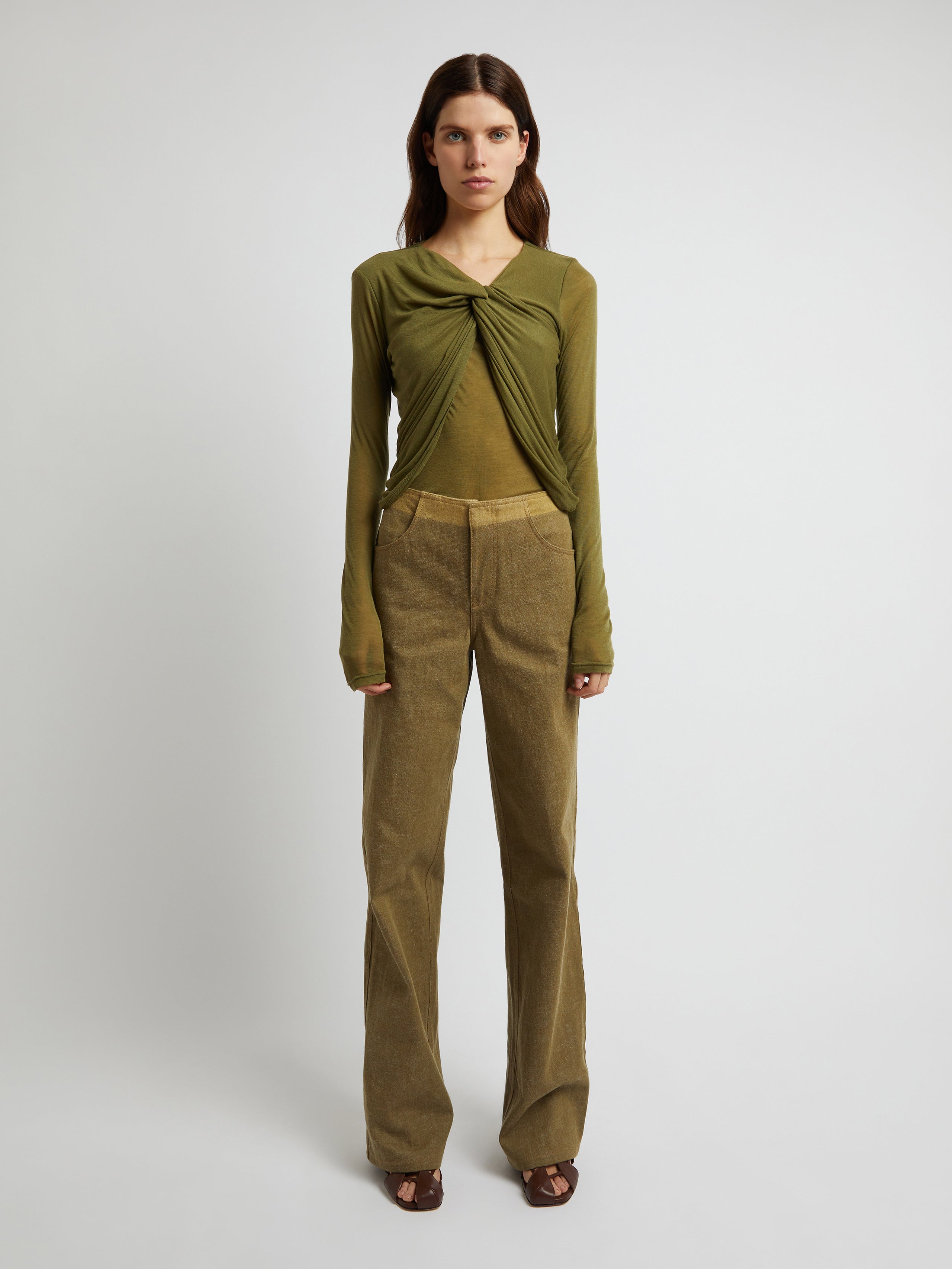 Trochiatide Long Sleeve Twist Top