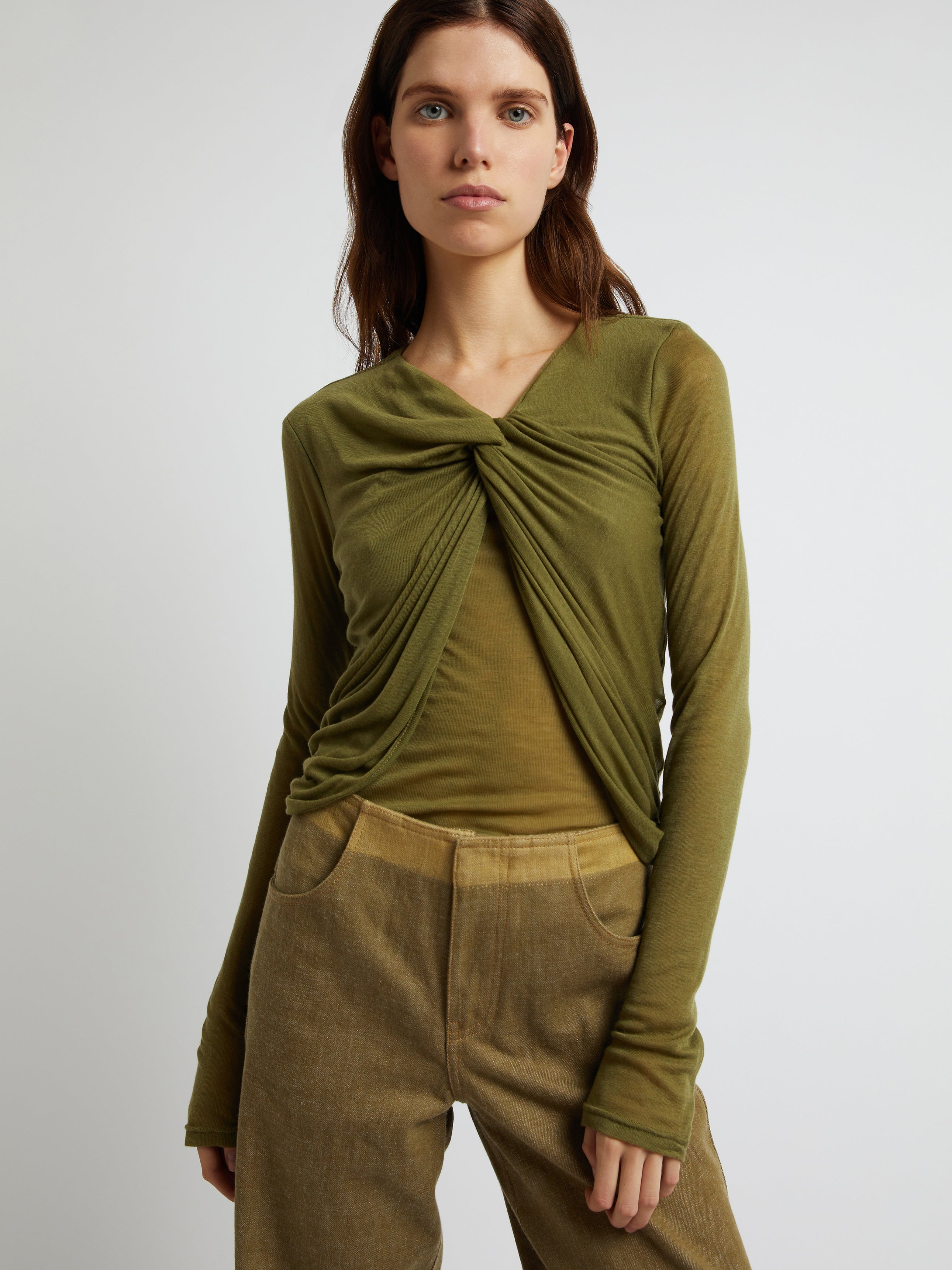 Trochiatide Long Sleeve Twist Top