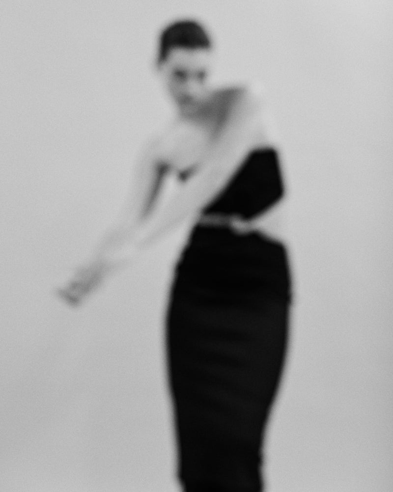 Karlijn Kusters wears the Distort Strapless Dress