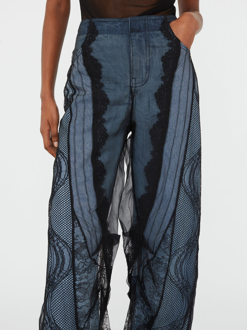 Encased Lace Denim Jean - Image 4