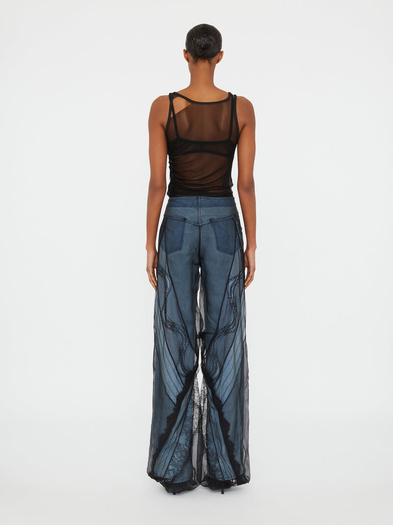 Encased Lace Denim Jean - Image 5
