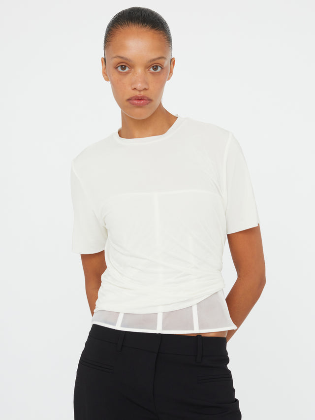 Coiled Jersey Corseted Tee