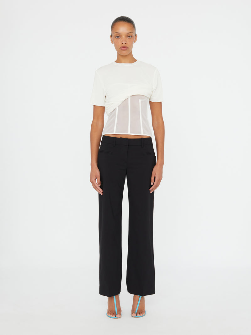 Coiled Jersey Corseted Tee - Image 4