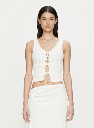 Crystal Pendant Open Twist Tank