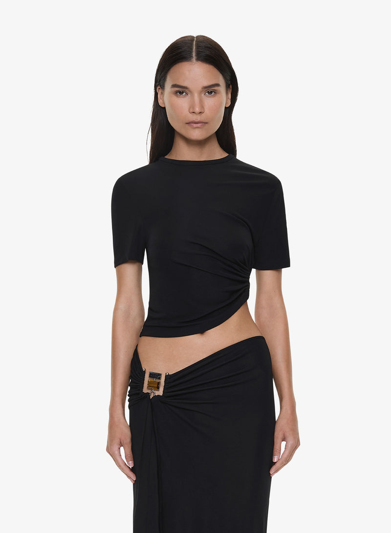 Bezel Quartz Ruched Tee - Image 1
