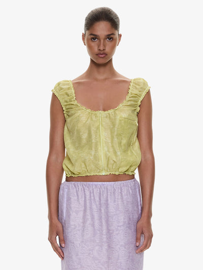 Light Leak Jacquard Zip Up Top