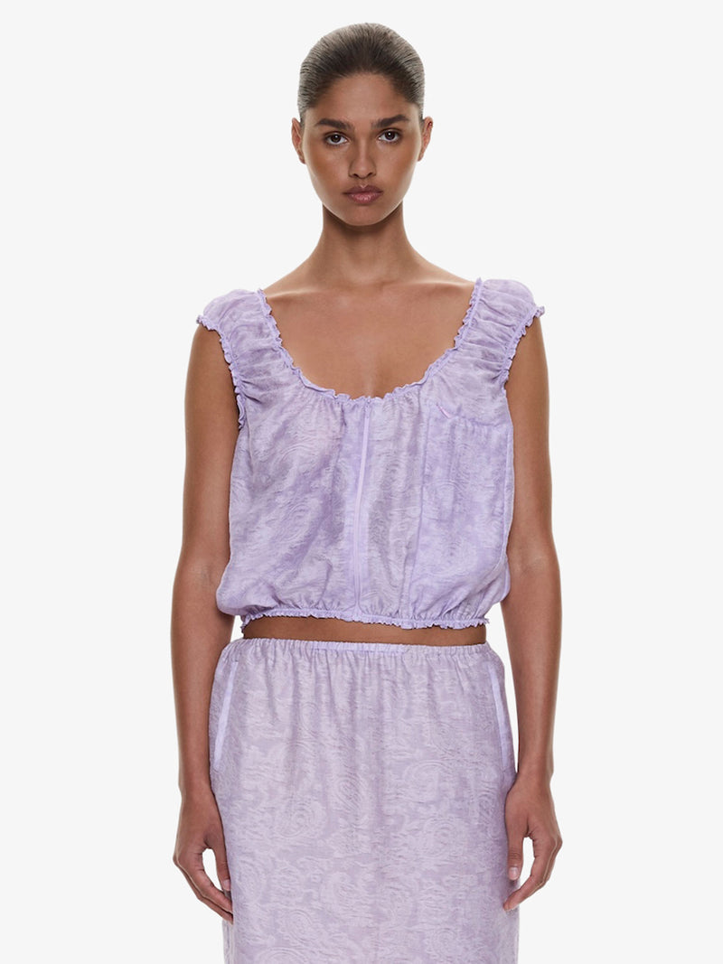 Light Leak Jacquard Zip Up Top - Image 1