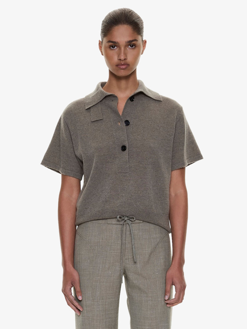 Cashmere Knit Polo - Image 1