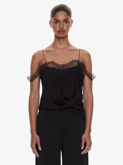 Miro Split Lace Draped Cami