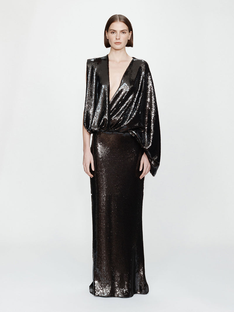 Opaline Sequin Swaddled Gown - Image 1