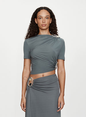 Orica Crystal Ruched Jersey Tee