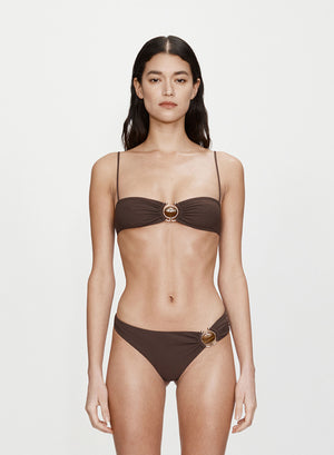 Mineral Stone Ruched Bikini Top