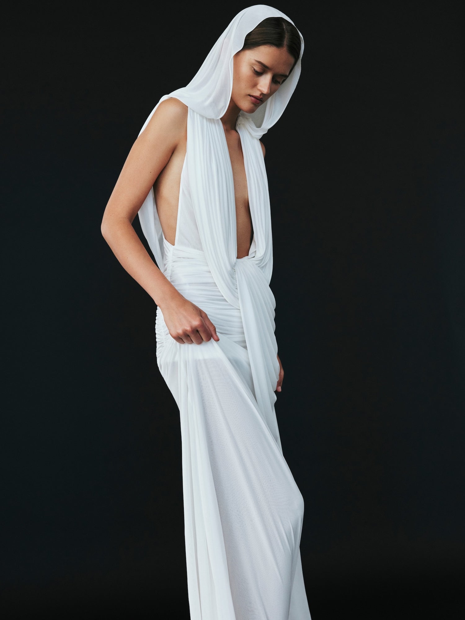 Ripple Drape Gown