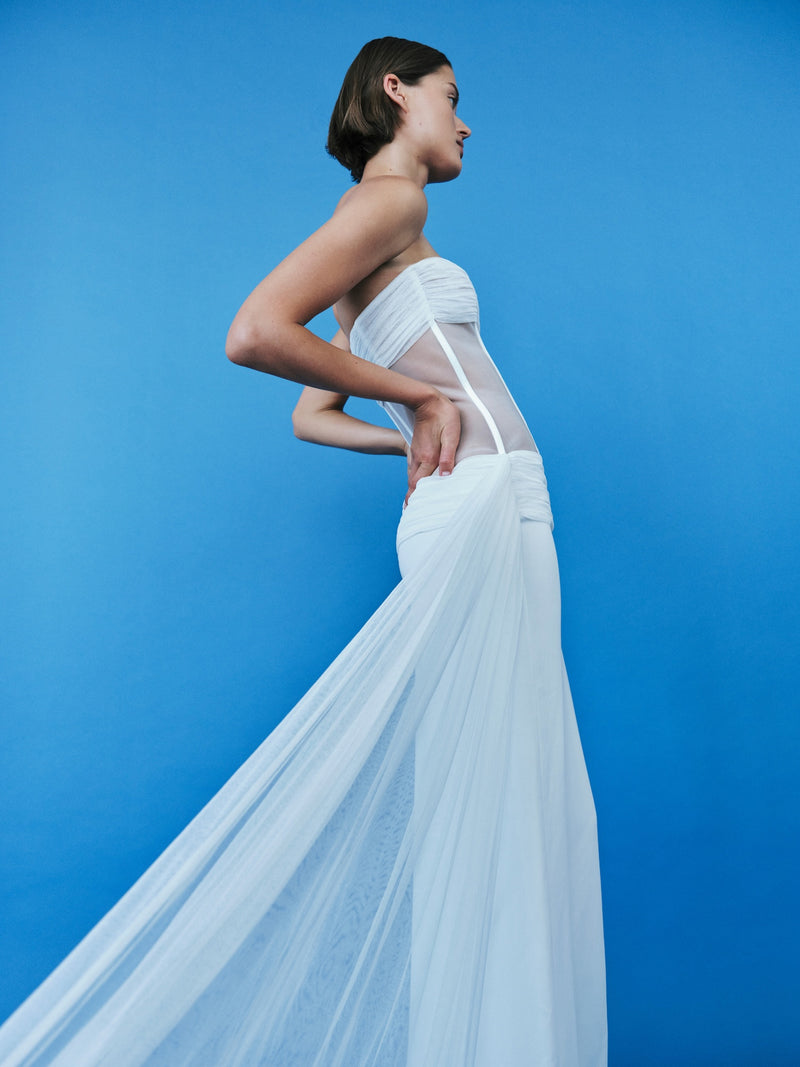 Veiled Corset Dress - Image 4
