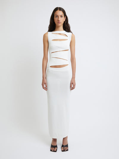Slashed Knit Dress
