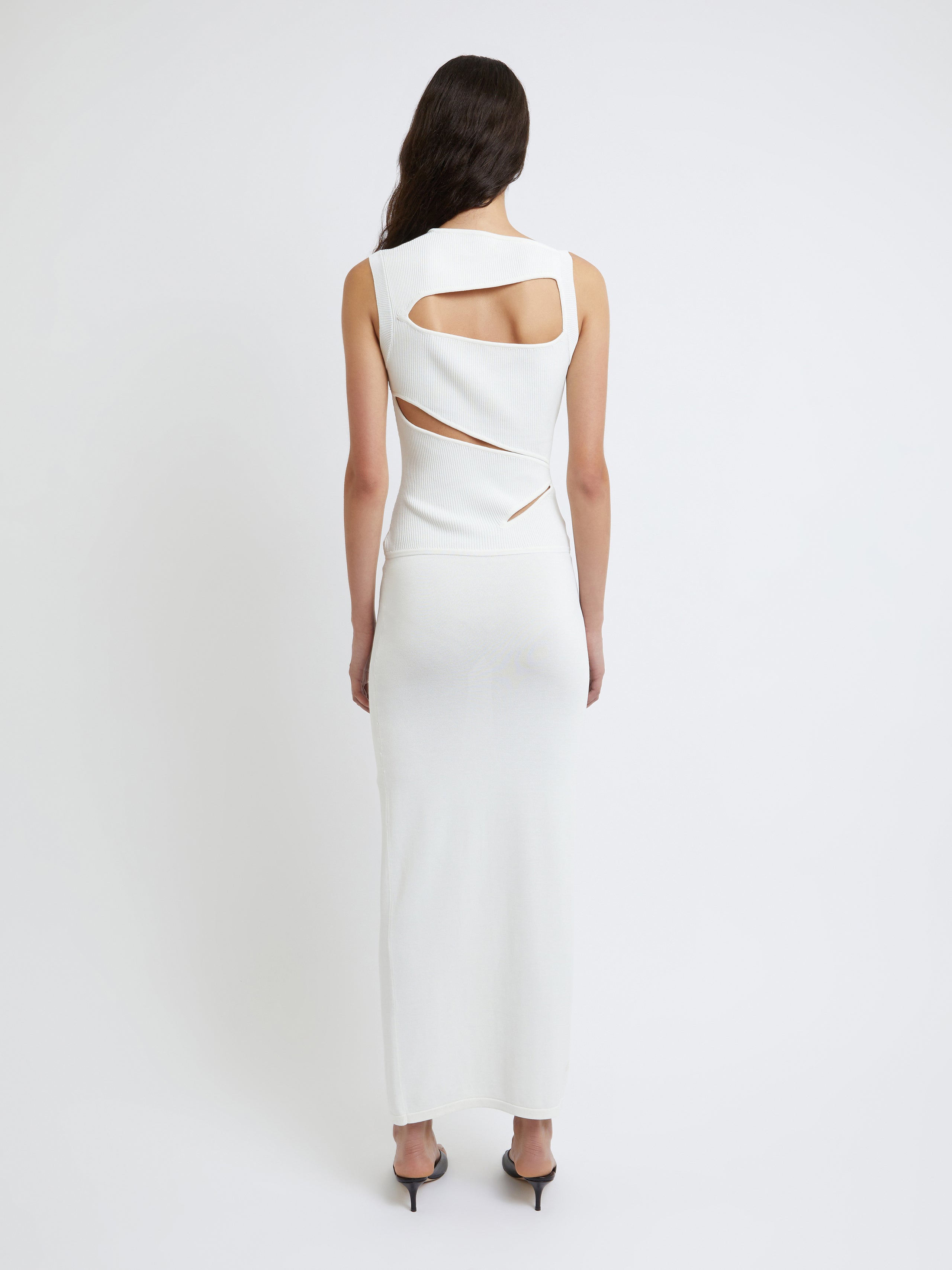 Slashed Knit Dress