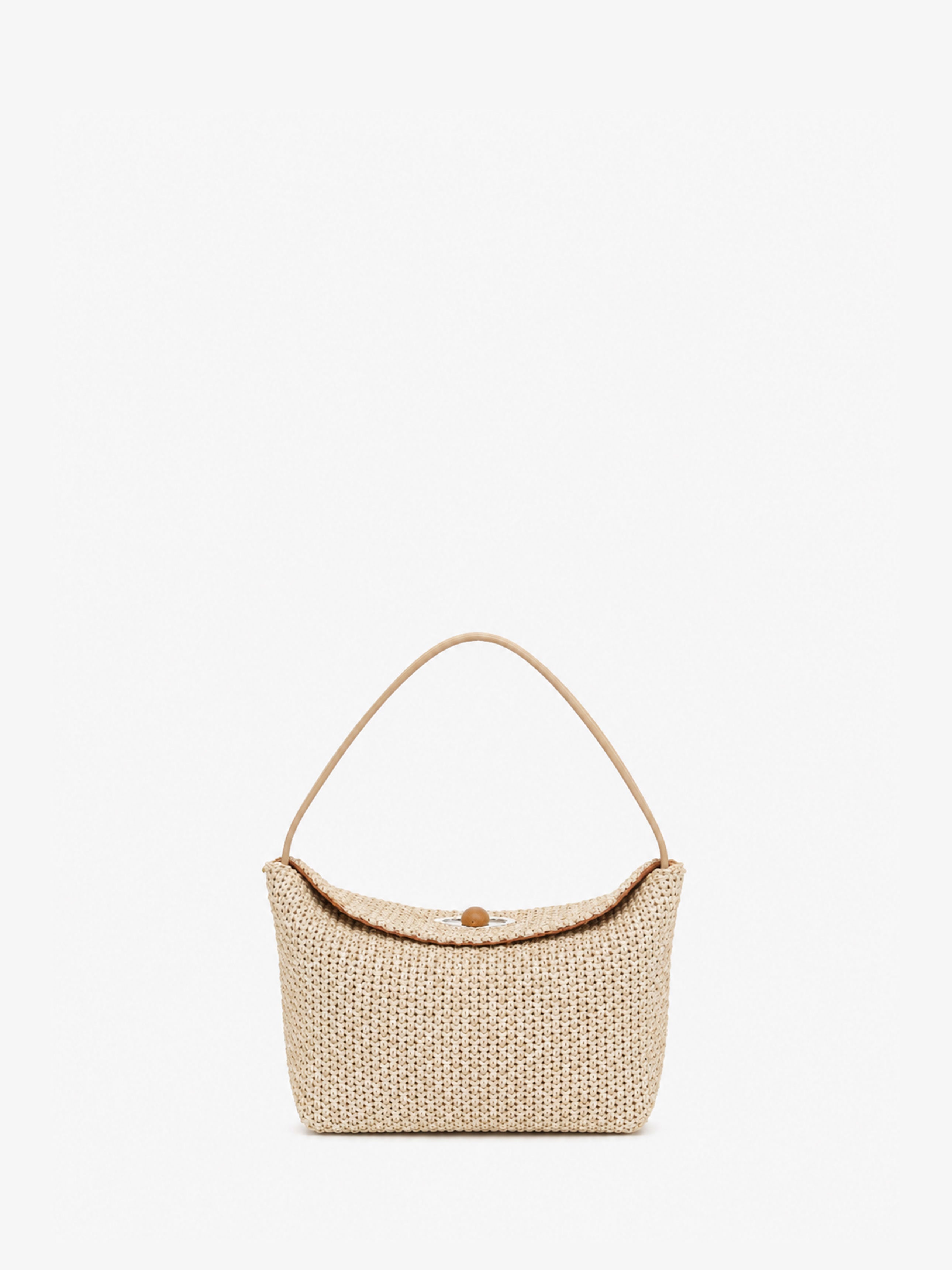 Turnlock Raffia Mini Bag
