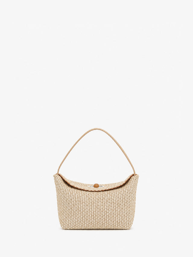 Turnlock Raffia Mini Bag