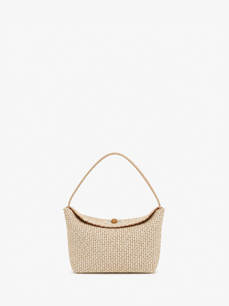 Turnlock Raffia Mini Bag - Image 1