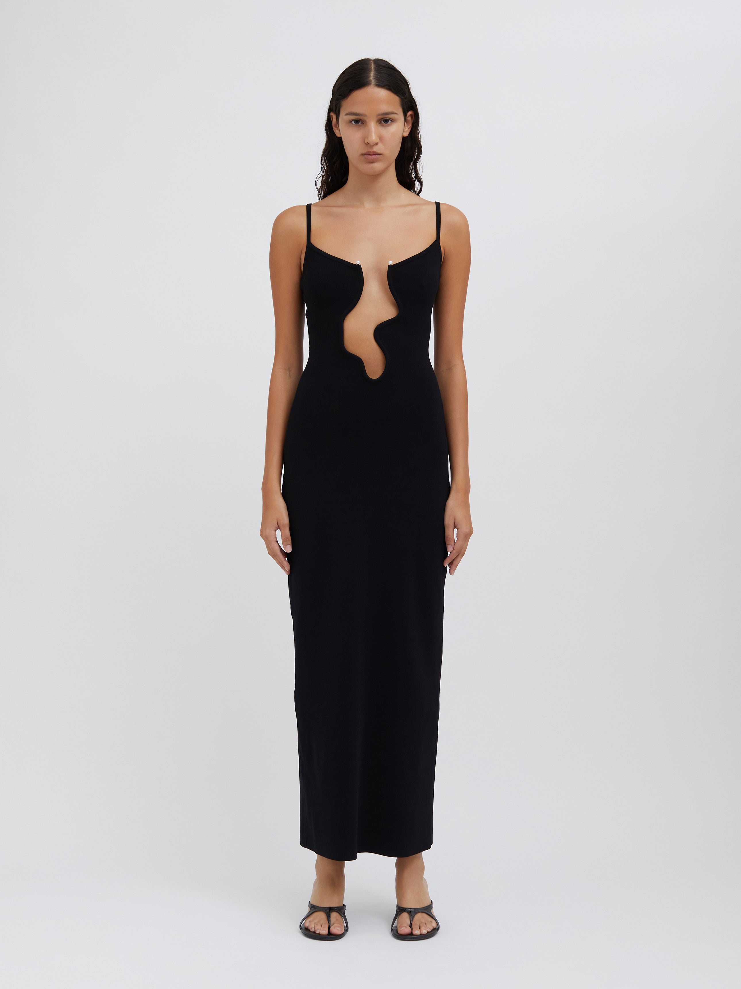 Christopher Esber | Salacia Wire Column Dress Black